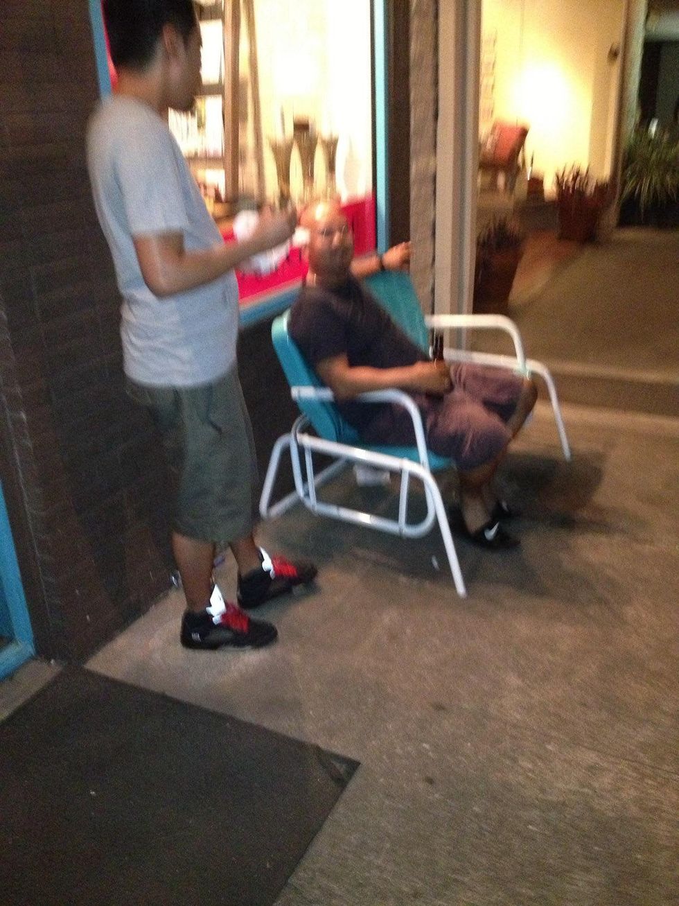 4 19th Street Boomtown food truck customers using tables, leaving trash September 2013