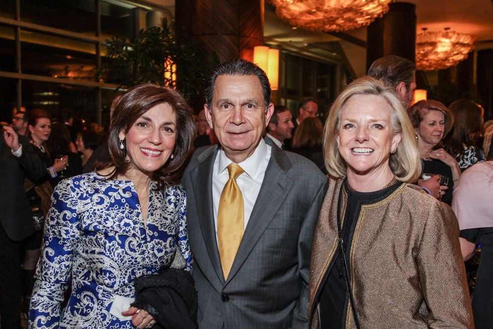 4 7563 Maria and Christopher Pappas, from left, with Sally Harvin at the UT Health Gala November 2014