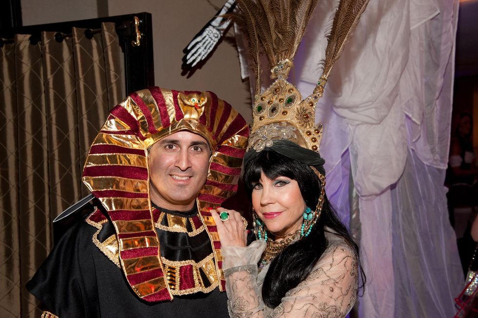 4 Alticus Lyon and Carolyn Farb at the Bone Bash Halloween party October 2013