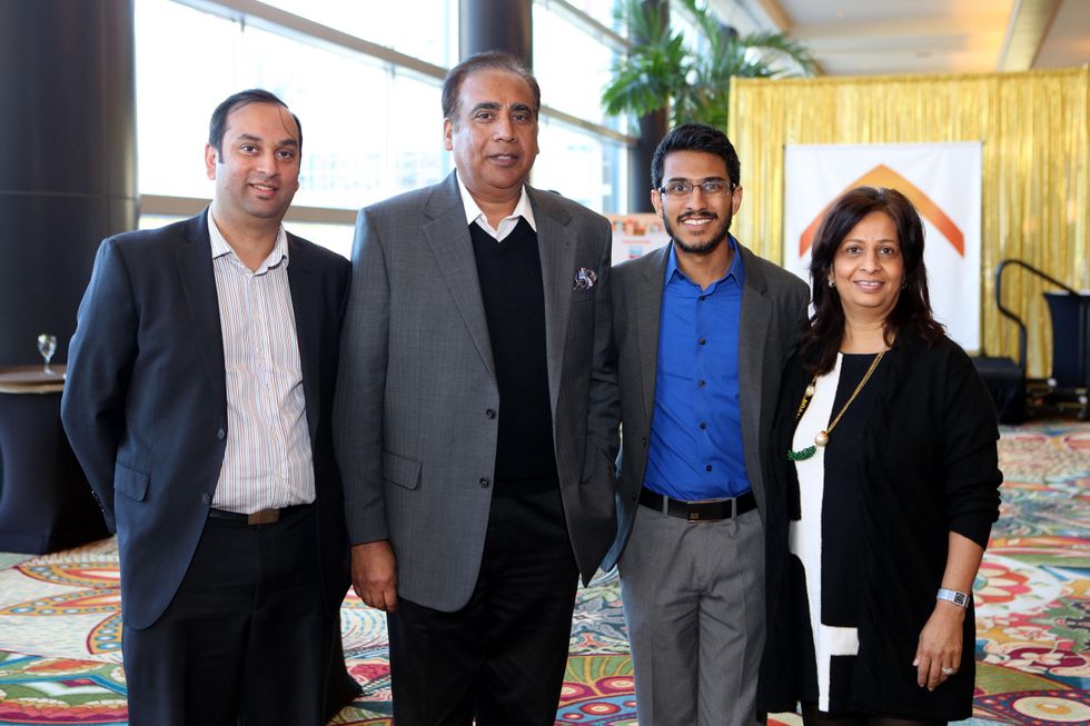 4 Apurva Dholabhi, from left, Peter Kesh, Amer Kumar and Urmila Kumar at the 1 Million Dollars lunch for Good February 2015