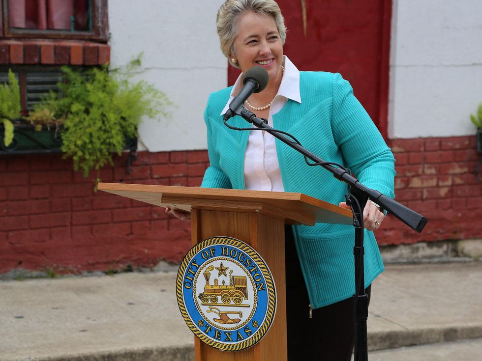 4 art parking meters Houston October 2013 Mayor Annise Parker