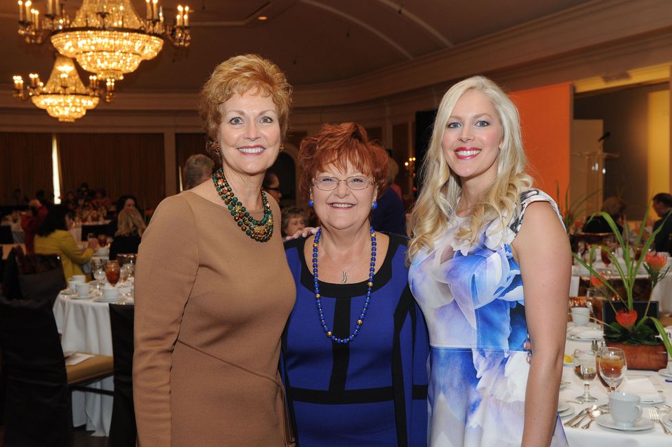 4 Betty Puryear, from left, Paula Wright and Jenny Price at the Assistance League luncheon October 2014