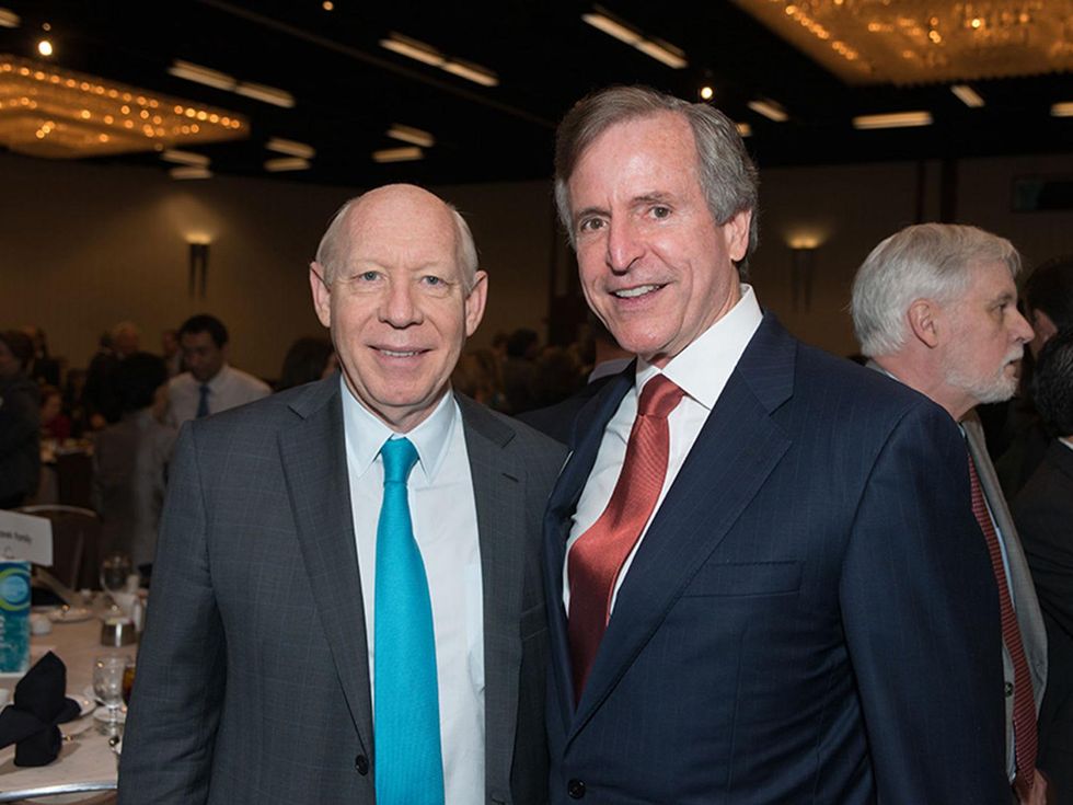 4 Bill White, left, and Richard Everett at the Future of Leadership luncheon April 2014