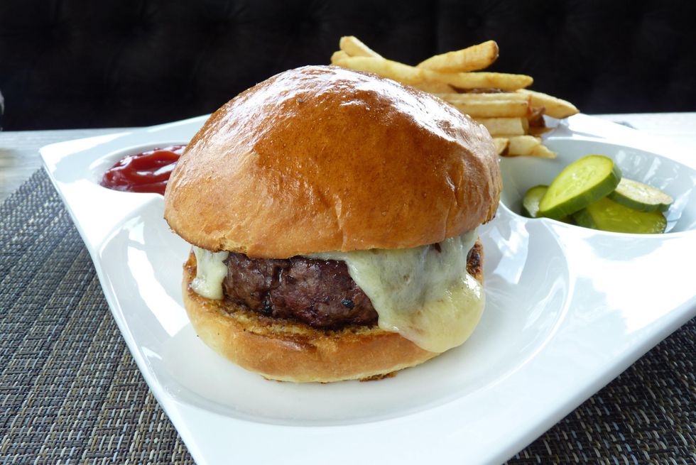 4 Bradley's Fine Diner April 2014 oak-grilled chuck burger