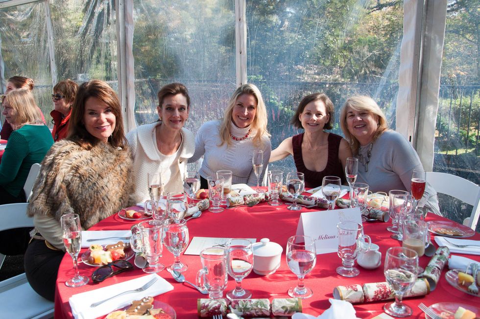 4 Catherine Nevins, from left, Tricia Giorgiou, Melissa Hobbs, Karen Dubose and Darleen Denney at the ROCO Yuletide Concert at Bayou Bend December 2014