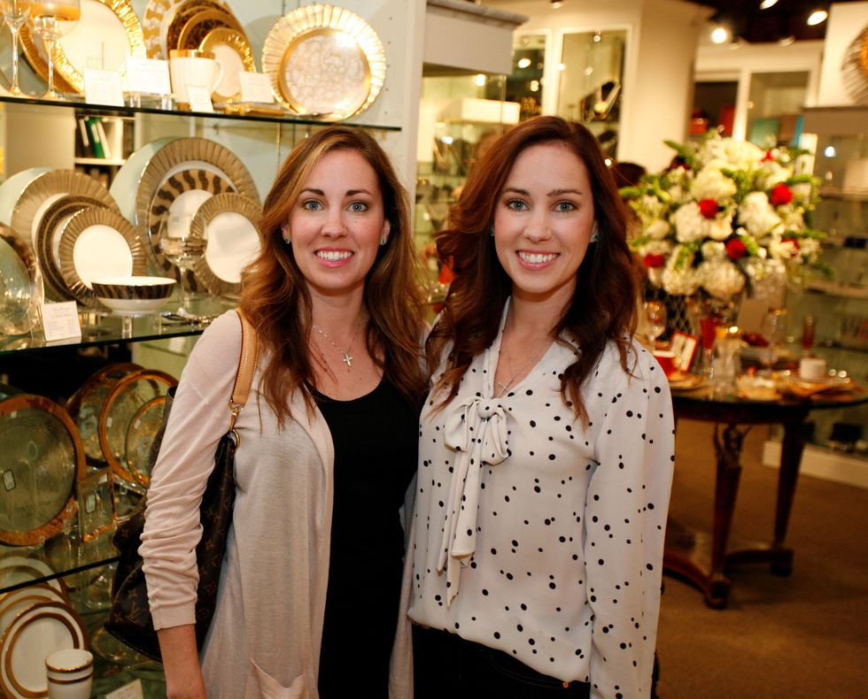 4 Charlotte Johnson, left, and Caroline Johnson at Events' Shop With Heart Card launch party April 2014