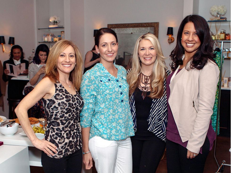 4 Dena Winkler, jfrom left, Shannah Quinn, Misti Pace-Krahl and Anika Jackson at the Julie Rhodes Fashion & Home Nonoo trunk show for Houston Children Give Back January 2014