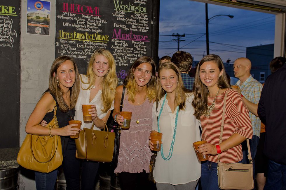 4 Elise Swann, from left, Cat Yeatman, Laura Puckett, Maricarolyn Stith and Allyson Camp at the Bear Bryant Awards young professionals party October 2014