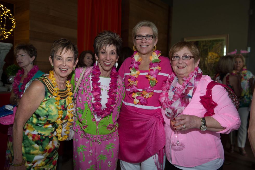 4 Evelyn Leightman, from left, Sandy Harris, Tami Crosby and Phyllis Ullman at the Flock and Flamingle event September 2014