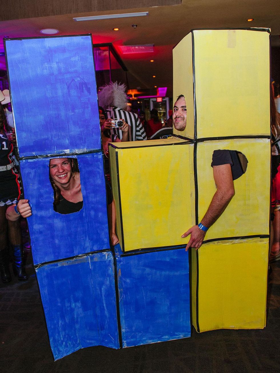 4 Felicia Braverman and Ernesto More at the CultureMap Halloween party at Mr. Peeples October 2013