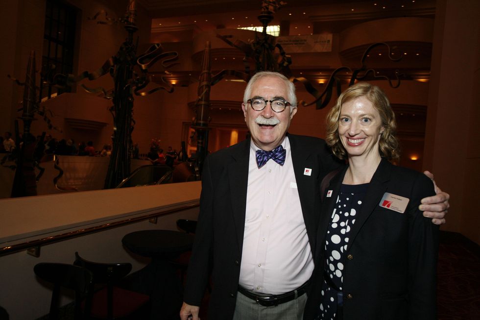 4 George Connelly and Carrie Feibel at the Marketplace Show October 2014