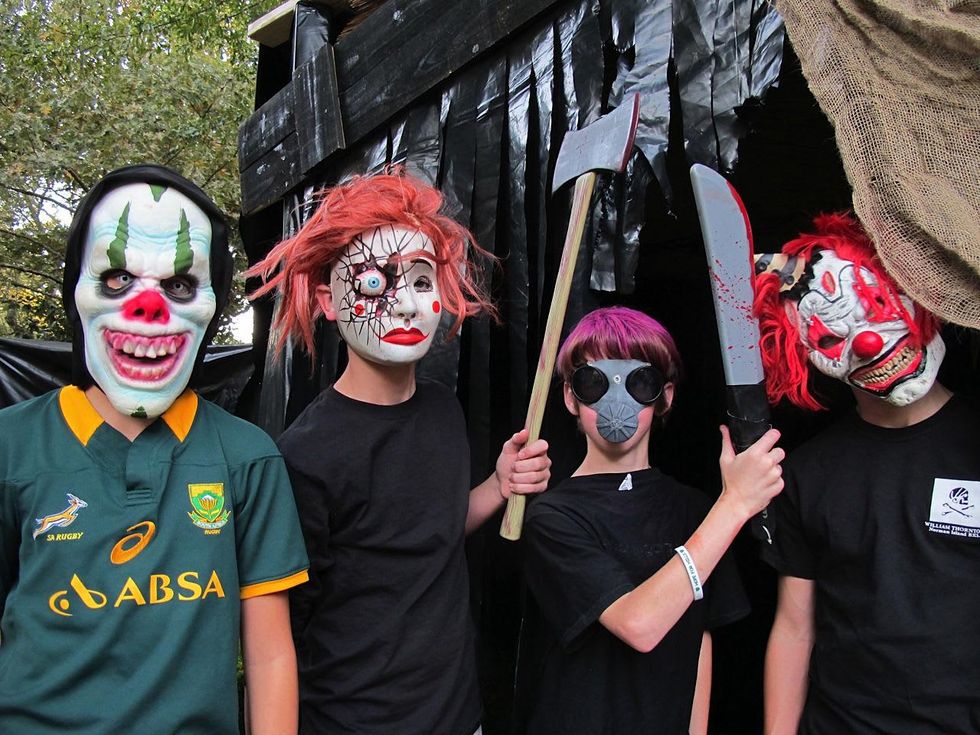 4 It\u2019s all about the kids. L to R - Daniel Chavez-Golden, Stone Shannon, Lane McCool, Wesley Alexander Katie Oxford Haunted House November 2014