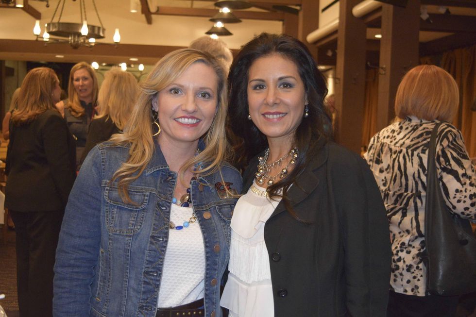 4 Janel Wilson, left, and Leticia Vasquez at the Houston Livestock Show and Rodeo Trailblazer honoree reception October 2014