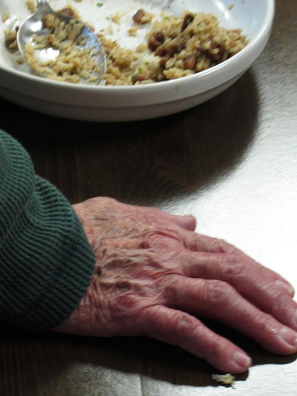 4 Katie Louisiana Revisited Part 7 May 2013 Alzina rice and beans hand