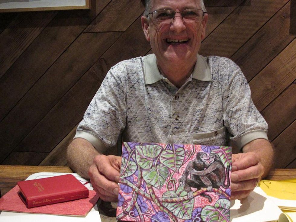 4, Katie Oxford, Stephen Humble, February 2013, Stephen Humble and card called \u201cMonkey Shine.\u201d