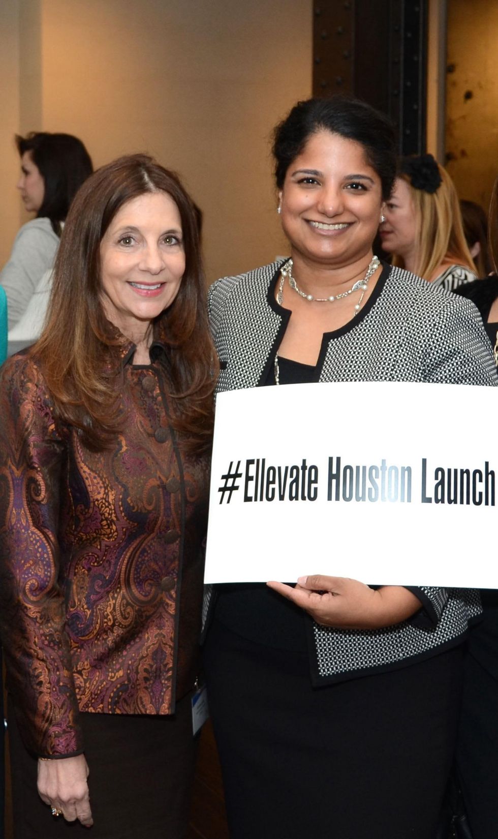 4 Luanne Jones, left, and Mariam Jacob at the Ellevate launch March 2015