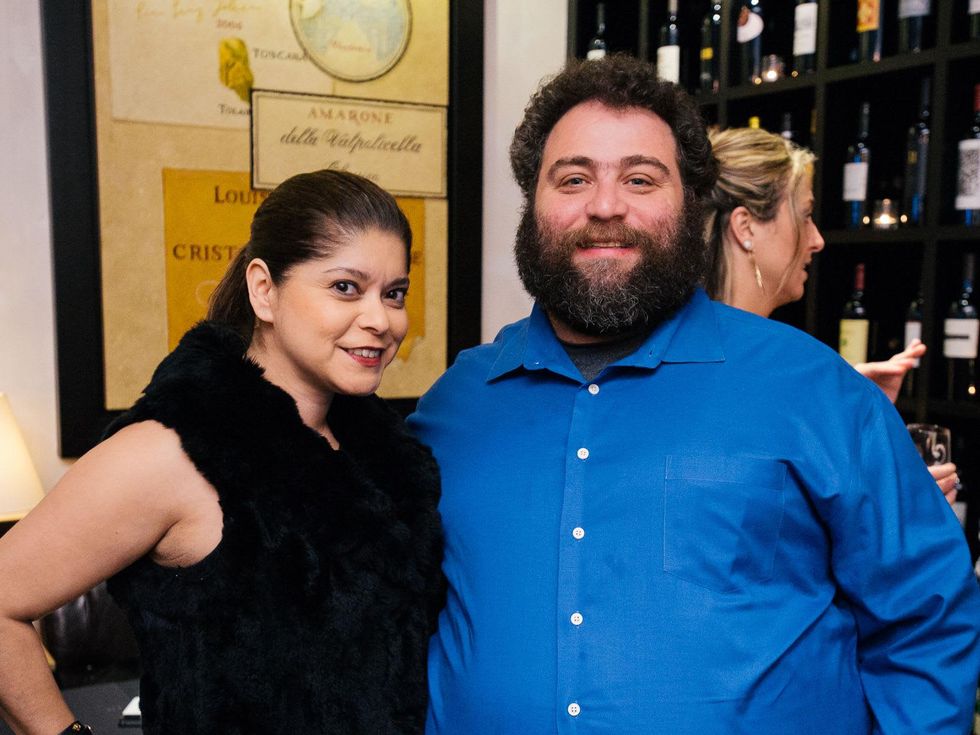 4 Marcy de Luna and Eric Sandler at the Artesa wine tasting at Cru March 2014