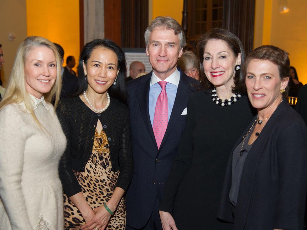 4 Marita Fairbanks, from left, Y. Ping Sun, Sanford Criner, Susan Criner and Page Kempner at the Great Grown-Up Spelling Bee January 2014