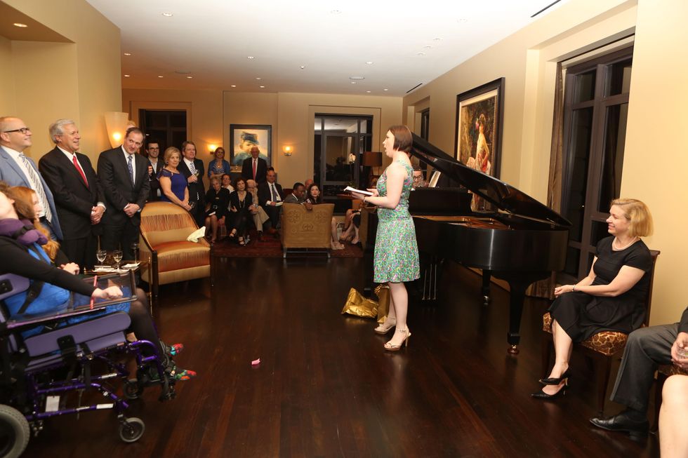 4 Natalya Romaniw with Eric Melear on piano at Perryn Leech's 50th birthday party April 2014