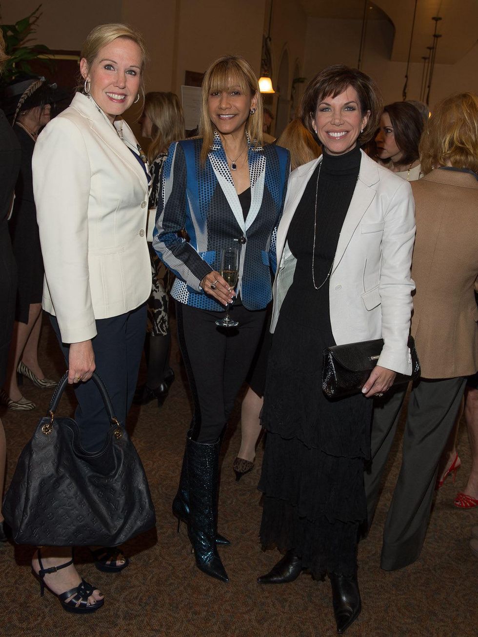 4, Pin Oak Charity Horse Show luncheon, March 2013, Deana Blackburn, Tina Raham Stewart, Rosanne Rogers