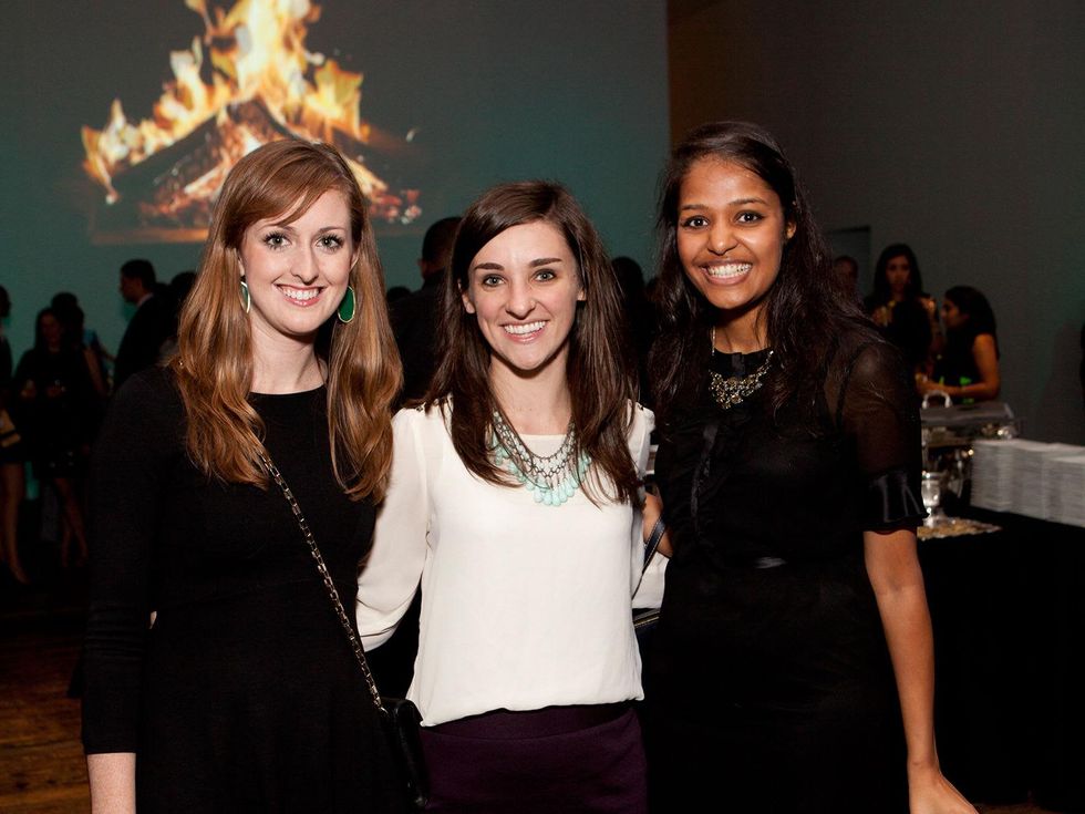 4 Rachel Fitzgerald, from left,Betsey Stukes and Nishi Kothari at the Menil Young Professionals party December 2013