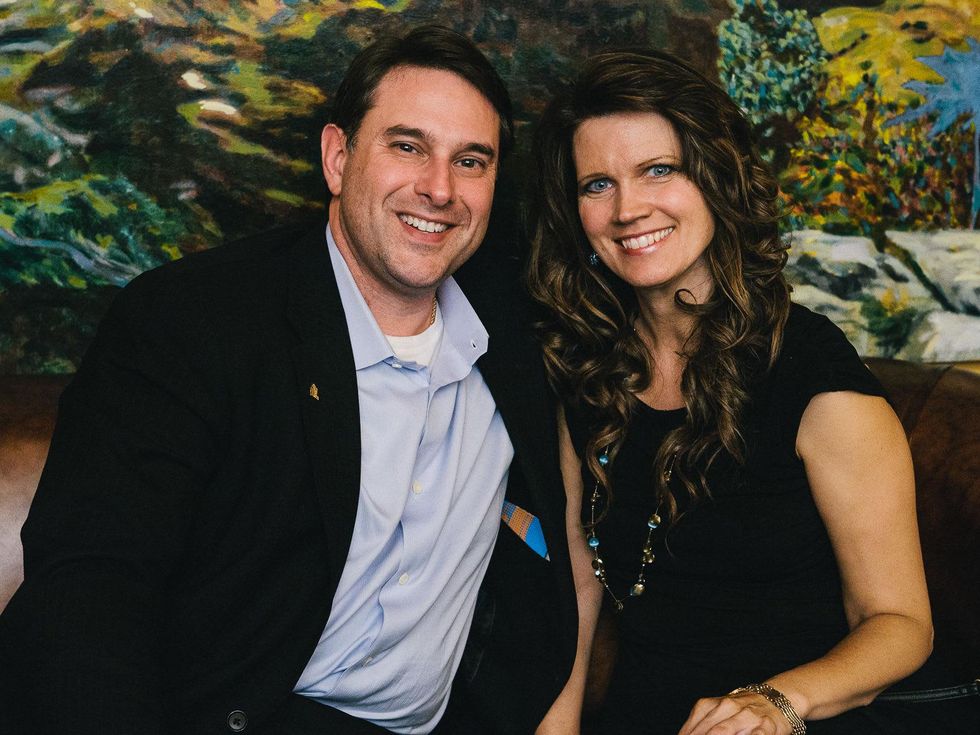 4 Robert Lazzari and Annie Johnson at the CultureMap Social at La Colombe d'Or February 2014