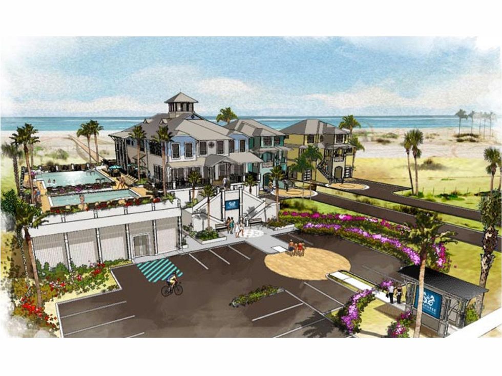 4 Seahorse Beach Club Galveston rendering club with swimming pool