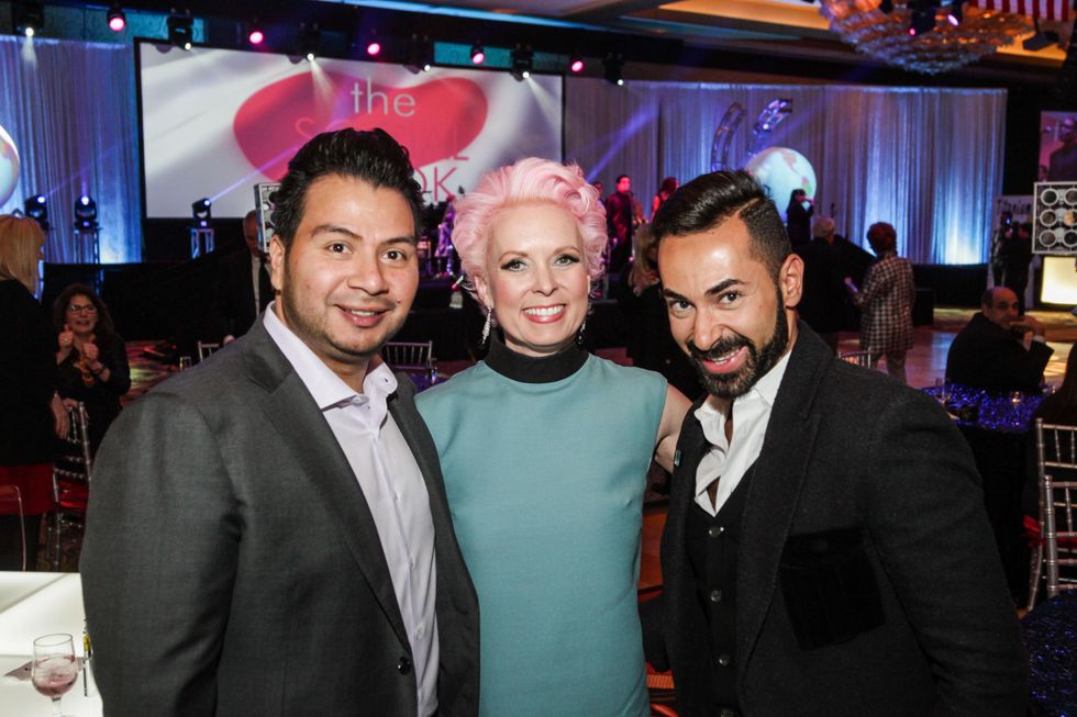 4 Sergio Morales, from left, Vivian Wise and Fadi Armanious at The Social Book 2015 Launch Party January 2015