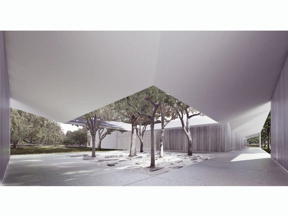 4. The west courtyard of the Menil Drawing Institute