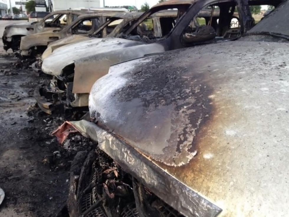 4 Tom Peacock Cadillac crash and fire May 2014