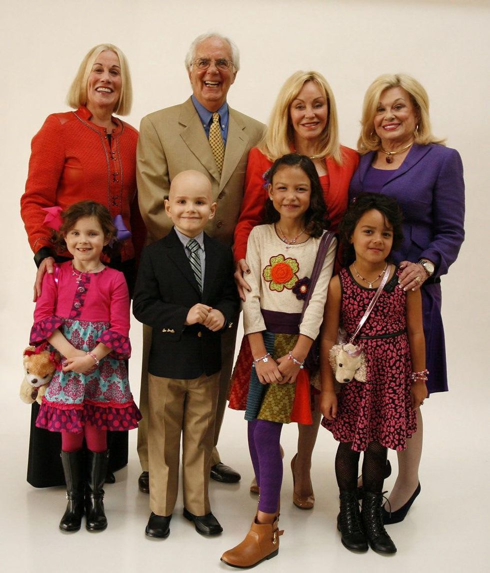 40 Mia Lutz, from left, Elsie Eckert, Peter Evans, Scott Basinger, Avaya Hernandez, Judi McGee Hannah Rylance and Sidney Faust at the Texas Children's Hospital Celebration of Champions luncheon October 2014