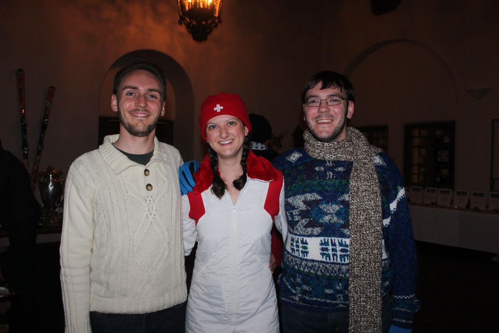43 Doug Steimle, from left, Lee Mimms and Alex Steimle at the Herman Park Conservancy Ski the Green party November 2013