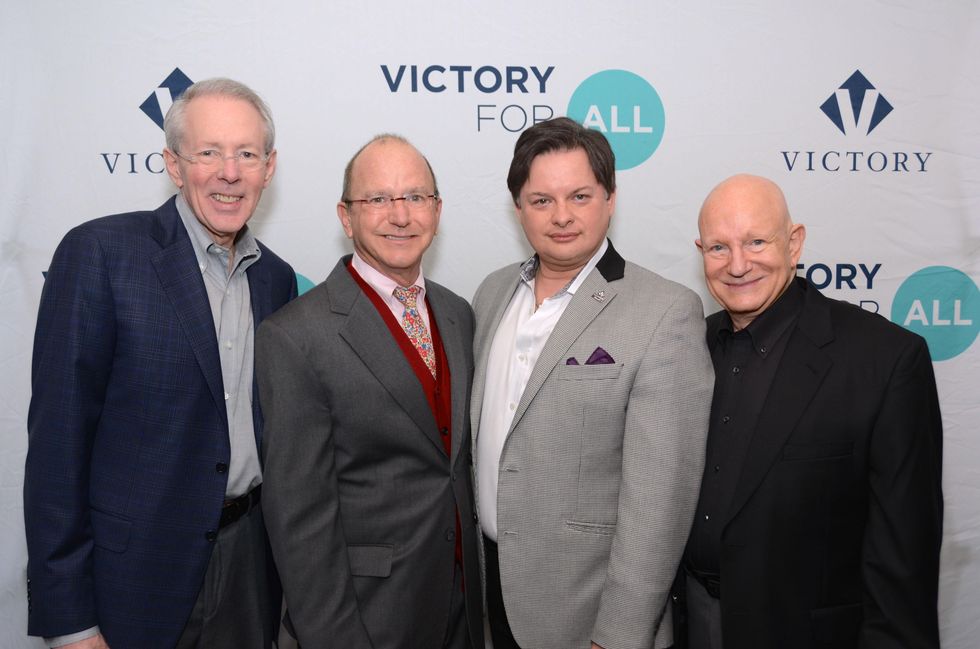 43 Dr. Bruce Smith, from left, Steven Kirkland, Brooks Ballard and Tony Carroll at the Victory Brunch March 2015
