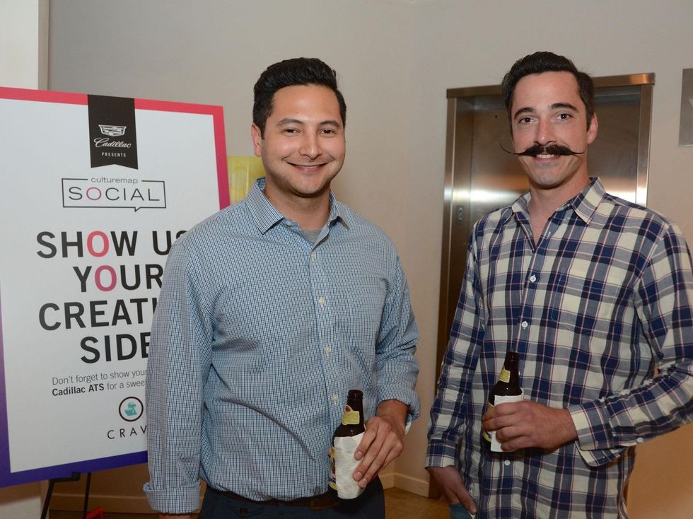 43 Greg Wheeler, left, and Ali T. at the CultureMap Social at Gremillion and Co. Fine Art March 2015