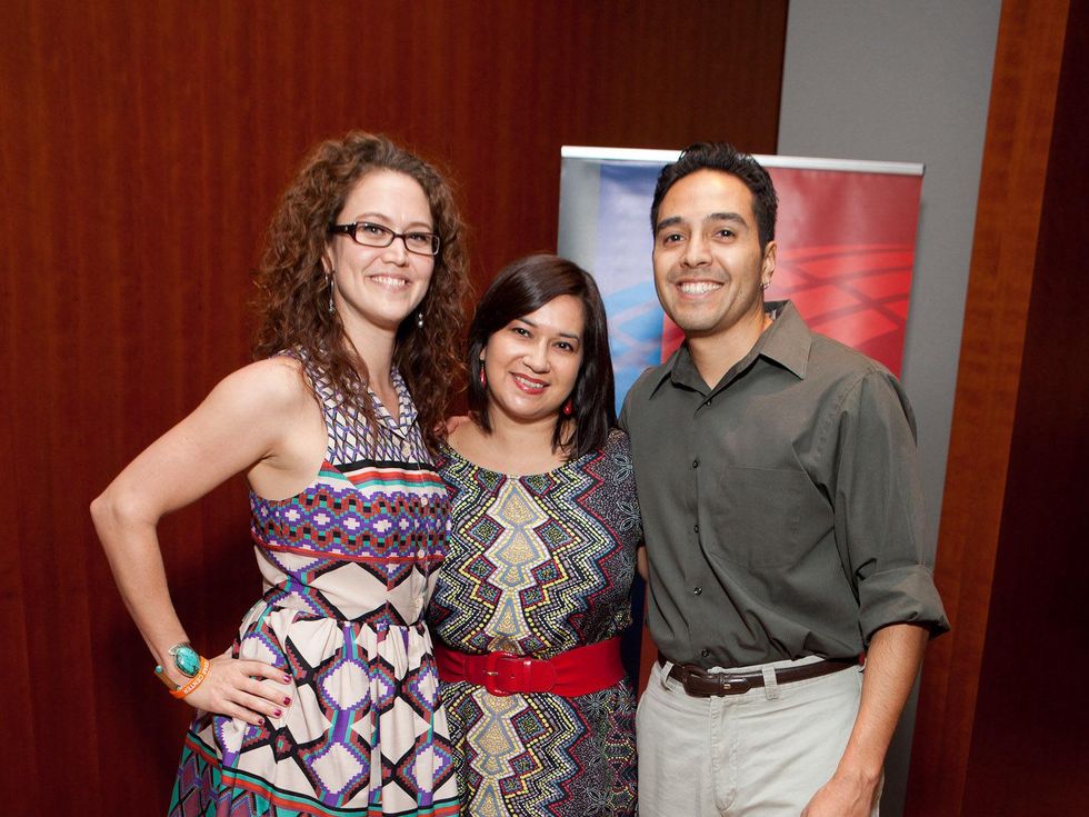 454 Laurette Canzares, from left, Jackie Limbaugh and Roberto Castillo at the Leo Bar relaunch party October 2013