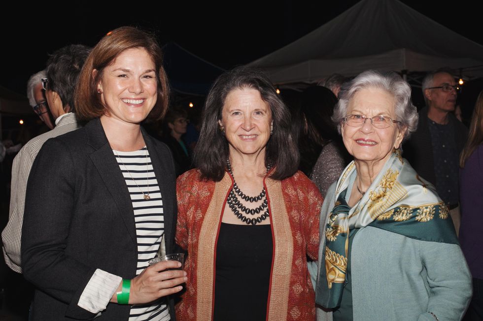 46 Mary Sommers Pyne, from left, Fanny Morris and Susie Morris at the Urban Harvest 10th anniversary dinner November 2014