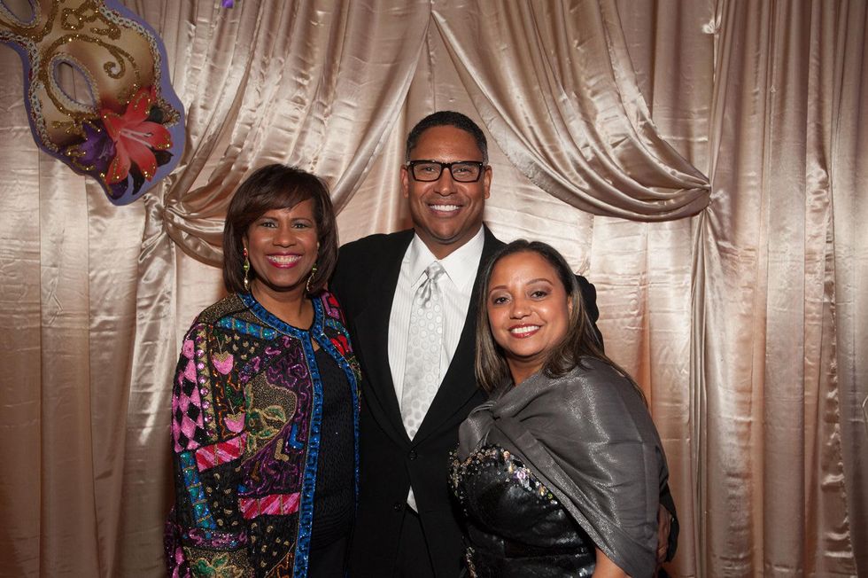 49 Melanie Lawson, left, with Keith and Monique Jenkins at the Eye Ball February 2015