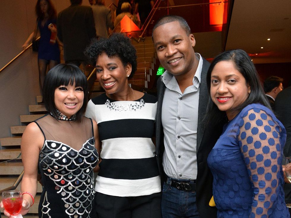 5 0601 Tina Zulu, from left, Yvette Thomas, Washington Seraton and Veena Chandrakan at the Asia Society Spotlight Asia party April 2014