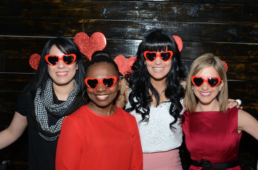5 36 Ana Ortiz, from left, Deandrea Dillard, Tiffany Halik and Margot Delaronde at the American Heart Association Bachelor Party February 2014.
