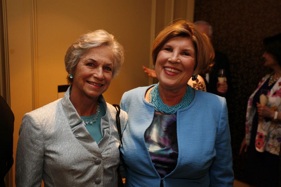 5 Anne Mendelsohn, left, and Robin Angley at the Highclere Tea March 2015
