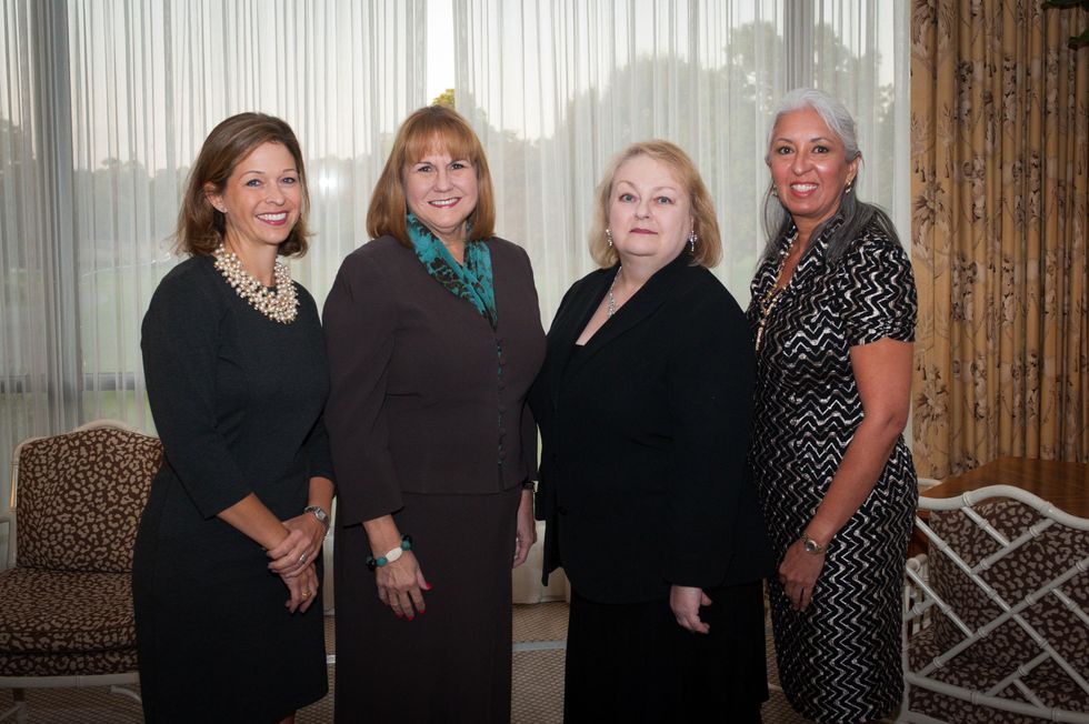 5 Ashley Short-Grigsby, from left, Kathryn King-Coleman, Kathy Elek and Olga Moya at the Scenic Houston Annual Dinner November 2014
