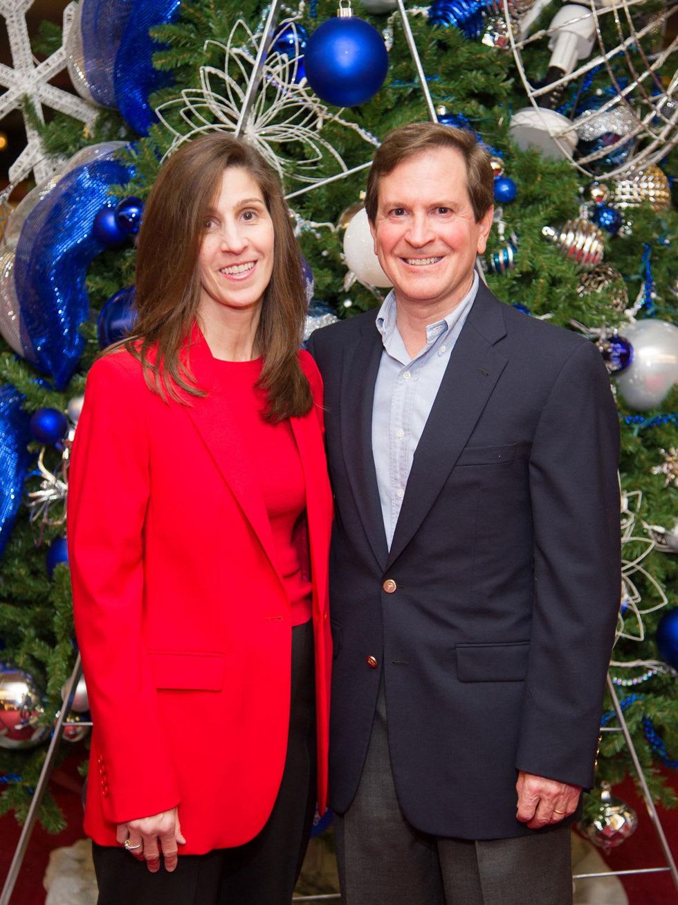 5 Barbara and Tom Gros at the Alley Theatre's Deck the Trees Celebration November 2013