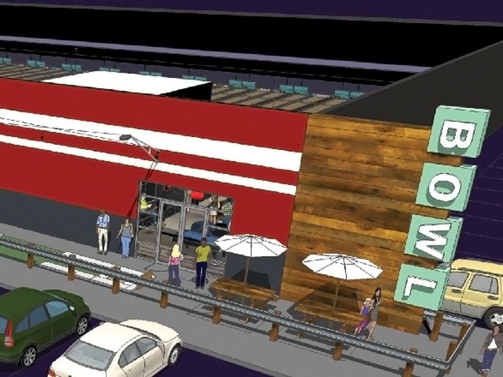 5 Bowlero bowling alley The Woodlands rendering May 2014