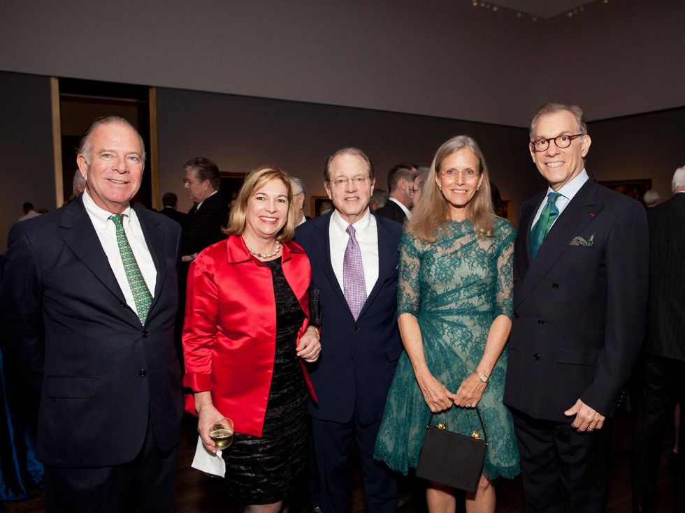 5 Butch and Nancy Abendshein, from left, Dale Dorn and Lacey Neuhaus Dorn and Gary Tinterow at the MFAH Impressionism dinner December 2013