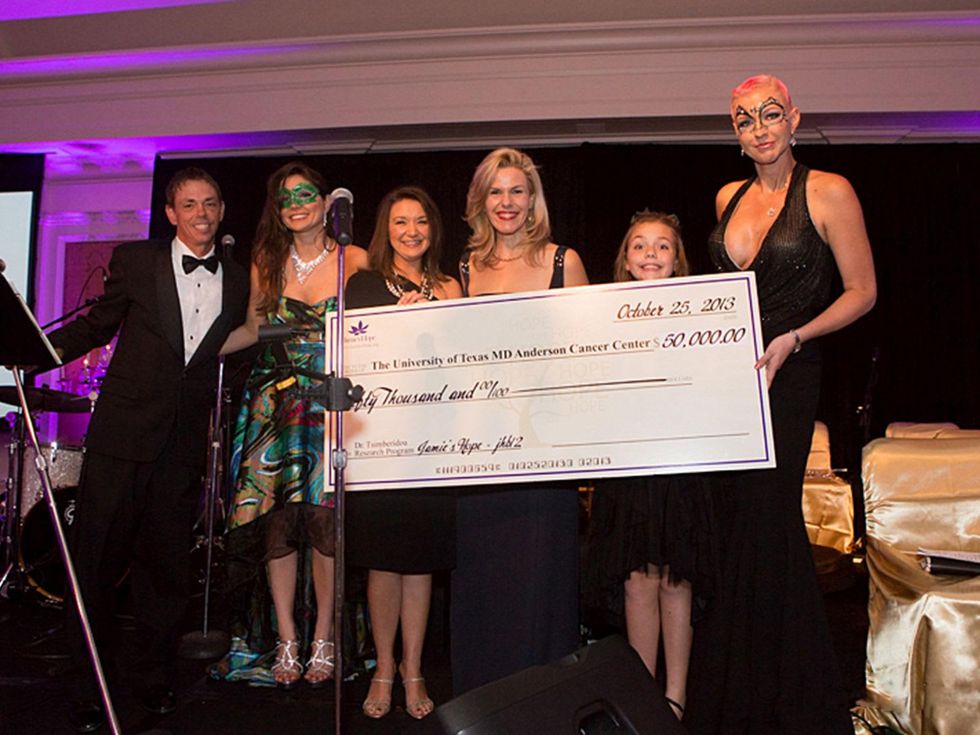 5 check at Hope Masquerade for a Cure Gala November 2013