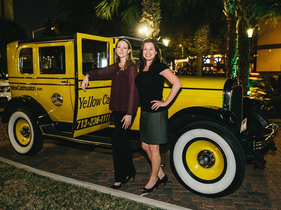 5 Claire Borchers, left, and Kim Marcum at the CultureMap Social at La Colombe d'Or February 2014