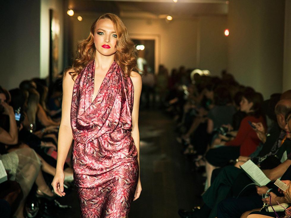 5 David Peck fashion show October 2014 model on runway