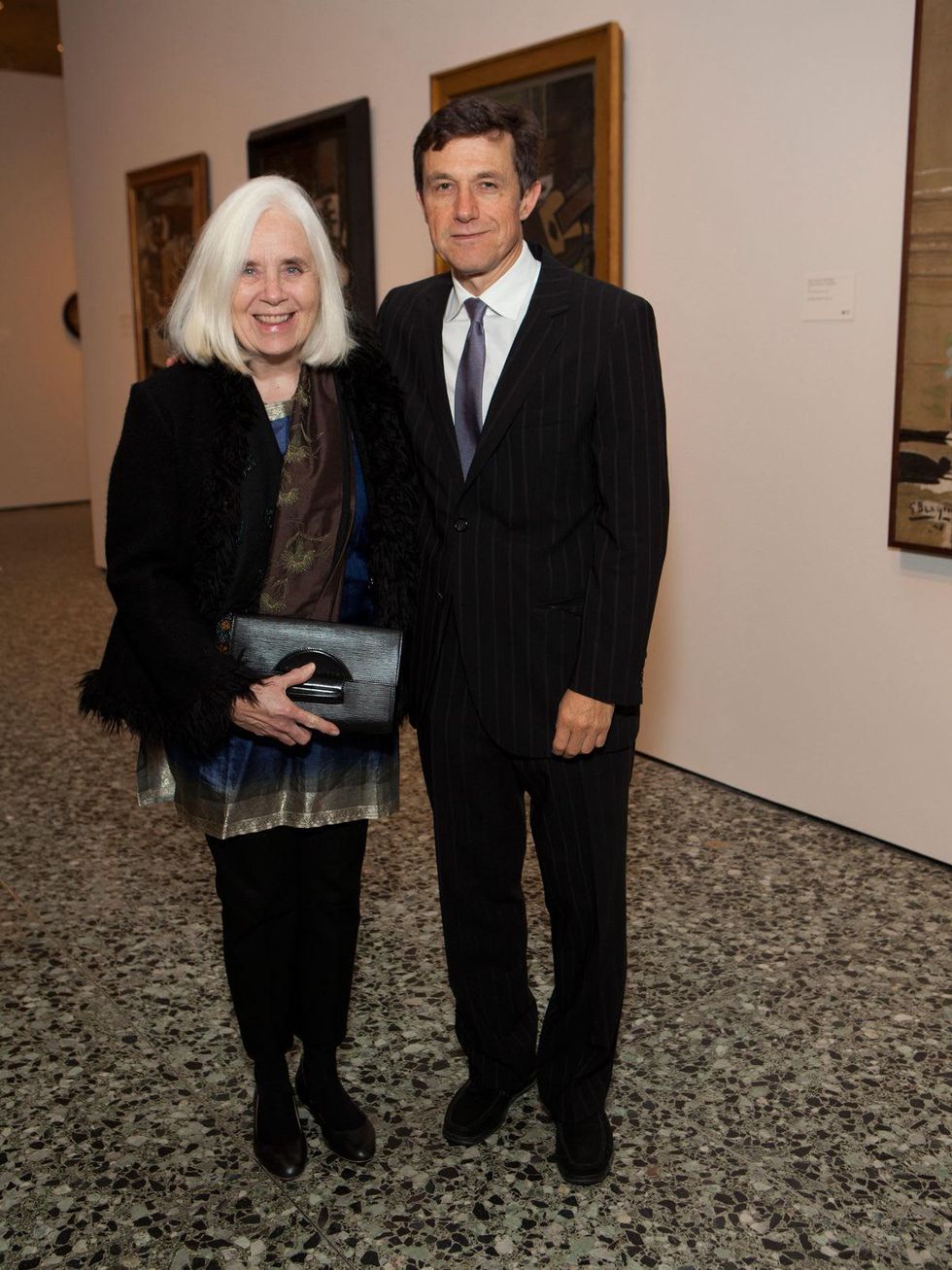 5 Fredericka Hunter and Josef Helfenstein at the MFAH Georges Braque opening reception February 2014