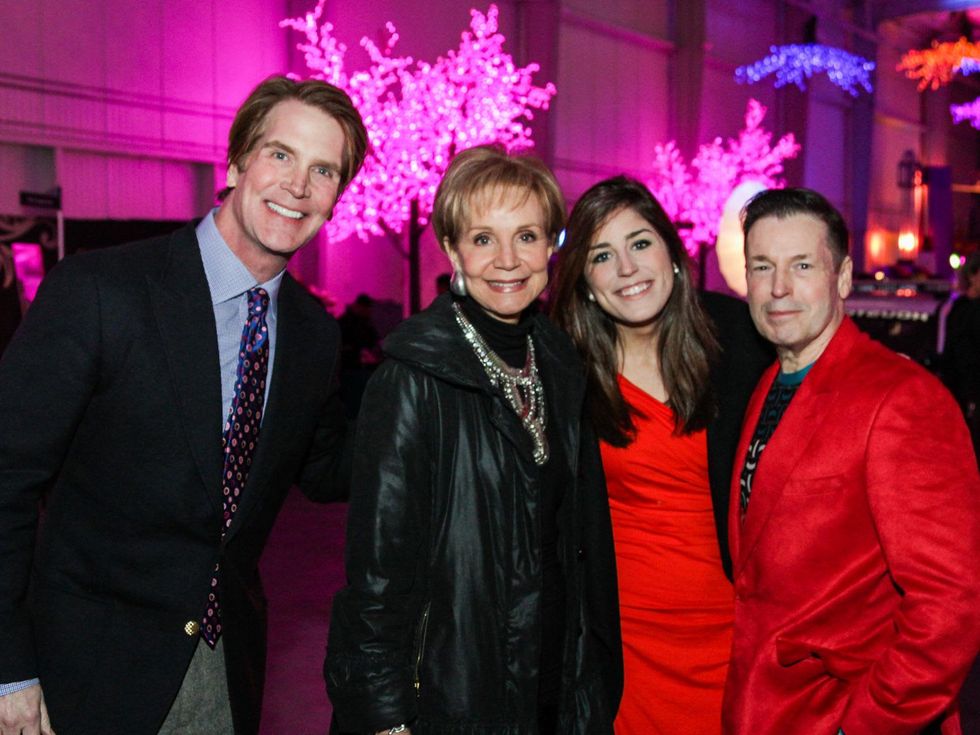 5 George Lancaster, from left, Leisa Holland Nelson, Laura Nelson and Scott Evans at the Social Book Launch Party February 2014