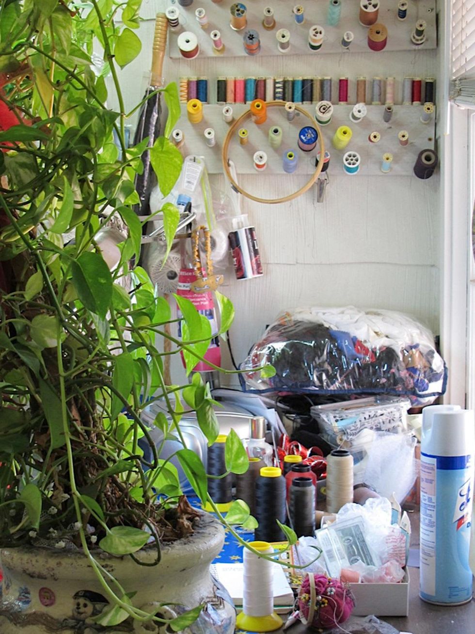 5 Katie July 2013 Jimmie's Reweaving & Alterations Ophelia\u2019s work area